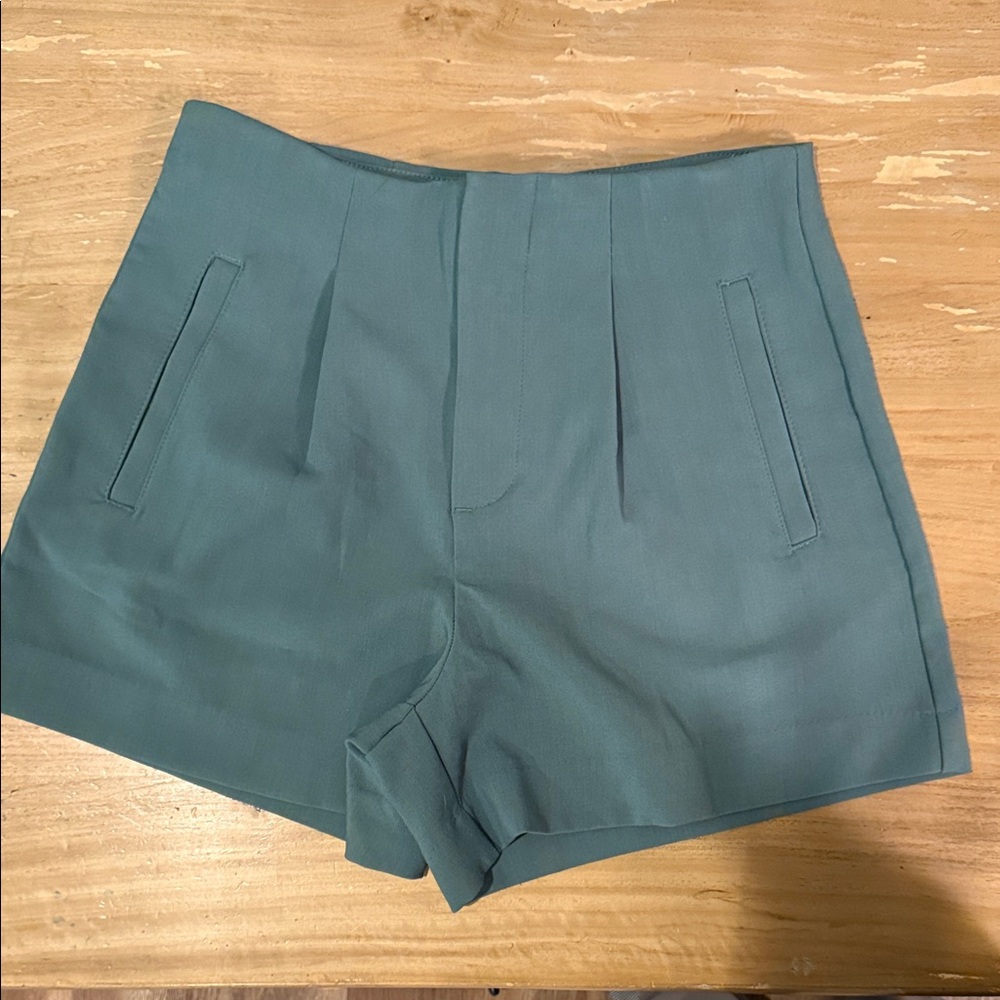 a new day High Waist Teal Shorts